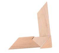 OFFSCH 4pcs T Shape Wooden Brain Teaser Puzzle, T Puzzle Game with Traditional Tangram Shapes, Timeless Wooden Blocks, Educational Toy for Children and Adults, Khaki
