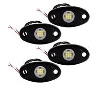 OFFSCH 4pcs White LED Underglow Lights 12v Car Exterior Rock Lights Kit Multipurpose Deck and Off-road Vehicle Lighting for Automotive Decoration