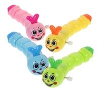 OFFSCH 4pcs Wind-up Caterpillar for Portable Clockwork Playthings with Wagging Tails Safe Lightweight Insect Figurines to Boost Creativity and Motor Skills Random Colors Random Color