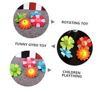 OFFSCH 4pcs Wooden Gyro Flower Shape Educational Pressure Relief Sensory Spin Gears for Boys and Interactive Learning and Fun