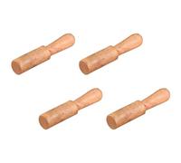 OFFSCH 4pcs Wooden Singing Bowl Mallets for Yoga and Meditation, Practical Sound Bowl Sticks with Fine Workmanship, Sturdy Beige Wooden Mallets for People Who like Yoga and Buddhism