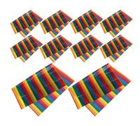OFFSCH 5 Packs Rainbow Present Wrapping Paper with Colorful Stripes, Delicate Matte Finish Paper for Efficient Organization and Stable Workability, for Wedding Party Favors and Birthday