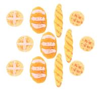 OFFSCH 50pcs Dollhouse Bread: Mini Simulated Bread Decorations - Tiny Kitchen Decor Ornaments - Realistic Miniature Food Model Resin Bakery Pastry Figures