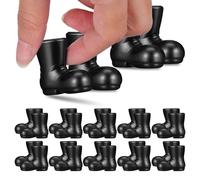 OFFSCH 50Pcs Miniature Christmas Boots Decorations Plastic Xmas Mini Shoes Dollhouse Ornaments Santa Claus Shoes Model for Holiday Doll Accessories