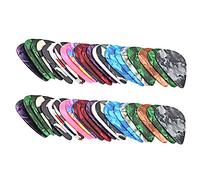 OFFSCH 50pcs Portable Guitar Picks Variety Pack Durable Plectrums for Electric Acoustic Bass Guitars Random Colors Convenient for Musicians Guitarists Smooth Edges for Safe Random Color