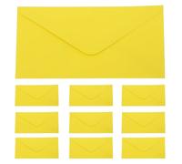 OFFSCH 50PCS Self Seal Envelopes: Yellow Blank Colored Envelope - 8.85" X 4.32" - Ideal for Invitation Photos Postcards Greeting Cards Weddings & Mail