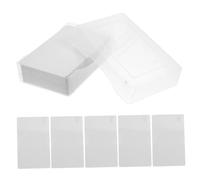 OFFSCH 50Pcs Thick Blank Metal Business Cards Aluminum Nameplates for Sublimation Printing Portable White Pearl Finish Metal Cards for DIY Custom Name Making