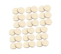 OFFSCH 50pcs Unfinished Wooden Round Slices 4cm Diameter DIY Blank Wood Chips for Crafts Painting Graffiti and Hanging Pendants in Arts and Crafts