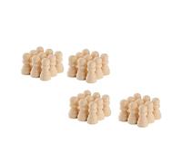 OFFSCH 50pcs Wooden Chess Pieces Unfinished DIY Peg Dolls for Craft Painting Smooth Material Stable Design for Imagination and Decoration Chess Game Accessories