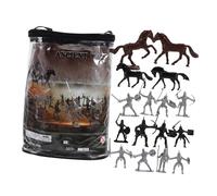 OFFSCH 52pcs Miniature Knight and Horse Soldier Figures Weather-resistant Tiny People Models for Micro Landscape Decor and Role-playing Collectible
