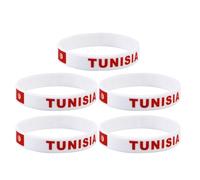 OFFSCH 5pcs Country Flag Printed Silicone Wristbands, One Size Fits Most, Comfortable for Wearing, for Sports Games and Competitive Races