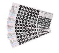 OFFSCH 5pcs Flute Note Labels Pvc Paper Music Note Stickers for 18/16 Tube Pan Flutes Identification Universal Fit for Kids Beginners in Music Classrooms