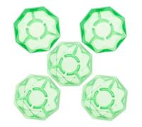 OFFSCH 5pcs Guitar Footswitch Topper Cap for Guitar Effects Pedal Plastic Foot Nail Cap Fluorescent Design Led Light Visibility Easy Installation
