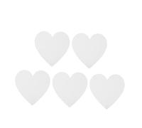 OFFSCH 5pcs Heart-Shaped Cotton Canvas Boards 20x20cm, Acrylic Painting Panels for Beginners and Artists, White Artistic Oil Painting Canvas Set for Sketching and Drawing