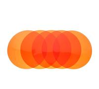 OFFSCH 5pcs Light Diffuser Film round Sheets for Downlights and Lamps, Orange Pet Material with Easy Color Change and Effortless Installation, for Dining Areas and Living Rooms Ambience