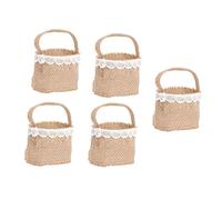 OFFSCH 5Pcs Linen Wedding Candy Storage Pouches Gift Bags for Party Favor Sweet Treats Wedding Guests