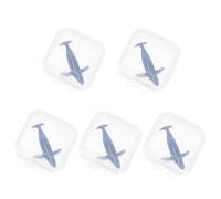 OFFSCH 5Pcs Mini Silicone Whale Models for Epoxy Filling DIY Craft Ocean Animal Figures Compact and Easy to Clean Suitable for Handmade Sea Landscape and Jewelry