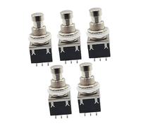 OFFSCH 5pcs Pin Metal Stomp Foot Pedal Box Accessory for Guitar Effects Pedal True Bypass for Live Performance Stage Use