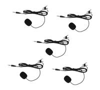OFFSCH 5Pcs PVC Clip-On Microphone for Phone, Black Portable Sturdy Design for Recording and Video Chat