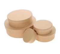 OFFSCH 5Pcs Round Kraft Paper Cookie Boxes Small Party Favor Packaging Containers for Wedding Candy Snacks Storage and DIY Decoration