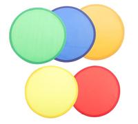 OFFSCH 5pcs Solid Color Folding Fans Lightweight Handheld Decorative Hand Fans for Weddings Parties and Dance Summer Portable Mini in Red Orange Yellow Green Blue for Easy Carry
