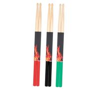 OFFSCH 6 Pack 5a Maple Drum Sticks Non-slip Wood Percussion Accessories for Beginners Random Color