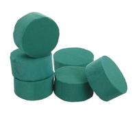 OFFSCH 6 Pcs Round Floral Blocks Strong Water Absorption Dry Florist Mud for Wedding Centerpieces Table Decorations Party Arrangements Green