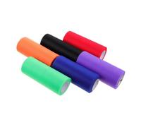 OFFSCH 6 Rolls Colored Tulle Ribbon Medium Stiff Decorative Netting for Wrapping DIY Crafts Party Decorations Bouquet Packing Vibrant Colors