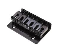 OFFSCH 6 String Electric Guitar Bridge Set Black Plated Iron 728x40mm Fully Adjustable Saddles 10.5mm String Space Wrench Screws Included