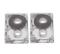 OFFSCH 60 Minute Mini Blank Cassette Tapes 2 Pack Compatible with Interview and Dictation Devices, Plastic Material Portable Audio Cassette Tapes