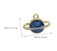 OFFSCH 60pcs Alloy Enamel Planet Charms Pendants for Jewelry Making DIY Craft Accessories with Blue Black White Colors Lightweight for Bracelets Necklaces Earrings