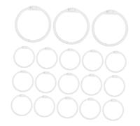 OFFSCH 60pcs Metal Key Chain Rings Index Cards Metal Rings for Scrapbooks Scrapbook Loose Leaf Key Chain Binder Craft Binder White
