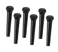 OFFSCH 6pcs Acoustic Guitar String Pegs Bridge Pin Fixer Holder for Electric Guitar Replacement Parts Black Smooth Texture