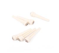 OFFSCH 6pcs Bone Guitar Bridge with Brass Shell Dot Guitar String Pegs Enhanced Sound Quality Easy Installation Fits Standard Bridge Accessory for Musicians