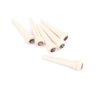 OFFSCH 6pcs Brass Circle and Shell Design Guitar Bridge Pins for Acoustic Guitar String Pegs Includes End Pin