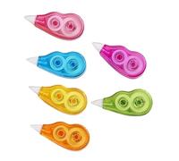 OFFSCH 6Pcs Correction Tape for School and Office Portable Household White Tape with Comfortable Grip Large Capacity Instant Mistake Fixing for Students Random Color
