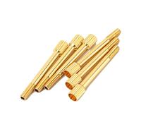 OFFSCH 6pcs Gold Brass Guitar Bass Tremolo Bridge Saddle Clamp Lock String Screws String Through Screws Replacement