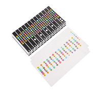 OFFSCH 6pcs Guitar Fretboard Stickers Beginner Note Decals Creative Finger Guide Labels for Learning Music Random Color