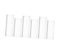 OFFSCH 6pcs Guitar Slide Ring Glass Finger Sliders for Electric Acoustic Guitars Performance Portable Slides as Accessories
