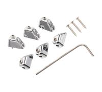 OFFSCH 6pcs Guitar Strings Lock Headless Bridge Accessories Metal Retainer Secure String Locking Nut for DIY Repair Upgrade Electric Guitar Parts