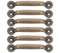 OFFSCH 6pcs Modern Minimalist Surface Mounted Drawer Pull in Golden Iron