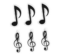 OFFSCH 6pcs Music Note Clips Set Black 3 Treble Clef Clips and Creative Score Holder for Music Books and Sheets Suitable for Musicians and Composers