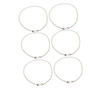OFFSCH 6pcs Pearl Purse Chain Extender with Light Gold Lobster Clasp Stylish Beaded Bag Strap Replacement for Womens Crossbody and Shoulder Bags