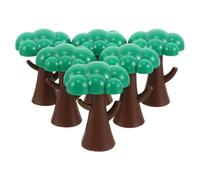 OFFSCH 6pcs Plastic Model Trees for Train Layout: Model Train Scenery Supplies - Small Trees for Railroad Autumn Scene - Miniature Greenery