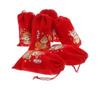 OFFSCH 6pcs Red Drawstring Candy Bags for Year Snake Chinese Lunar Year Goodie Pouches Multiuse Storage Sacks for Small Presents and Festive Wrapping