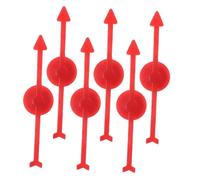 OFFSCH 6pcs Red Plastic Arrow Pointers for Board Game Turntable Diy Accessories, Interactive Rotating Game Arrows for Family Party and Educational Play
