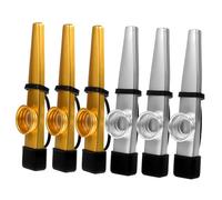OFFSCH 6pcs Small Kazoos for Boy Girl Metal Kazoo Musical Instrument for Beginners Music Toy for Practice Stage Performance Musical Enlightenment