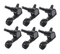 OFFSCH 6pcs Small Roundhead Right Black Guitar Tuning Pegs Guitar Keys for Folk Tuning Tools Instrument Parts