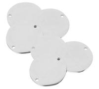 OFFSCH 6pcs Stainless Steel Stamping Blanks Round Tags 20mm Double Hole Polished Pendant Blanks for DIY Pet ID Tag Engraving Jewelry Supplies