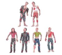 OFFSCH 6Pcs Static Zombie Dolls Figures for Boys Halloween Walking Dead Action Figures Collectible Set